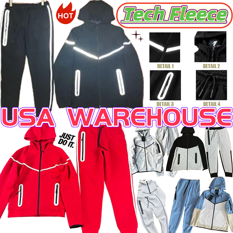 Tech Fleece Survêtement Tech Survêtement Sweats à capuche pur coton hommes survêtements Jogger costumes fermeture éclair épais sportssuits femmes