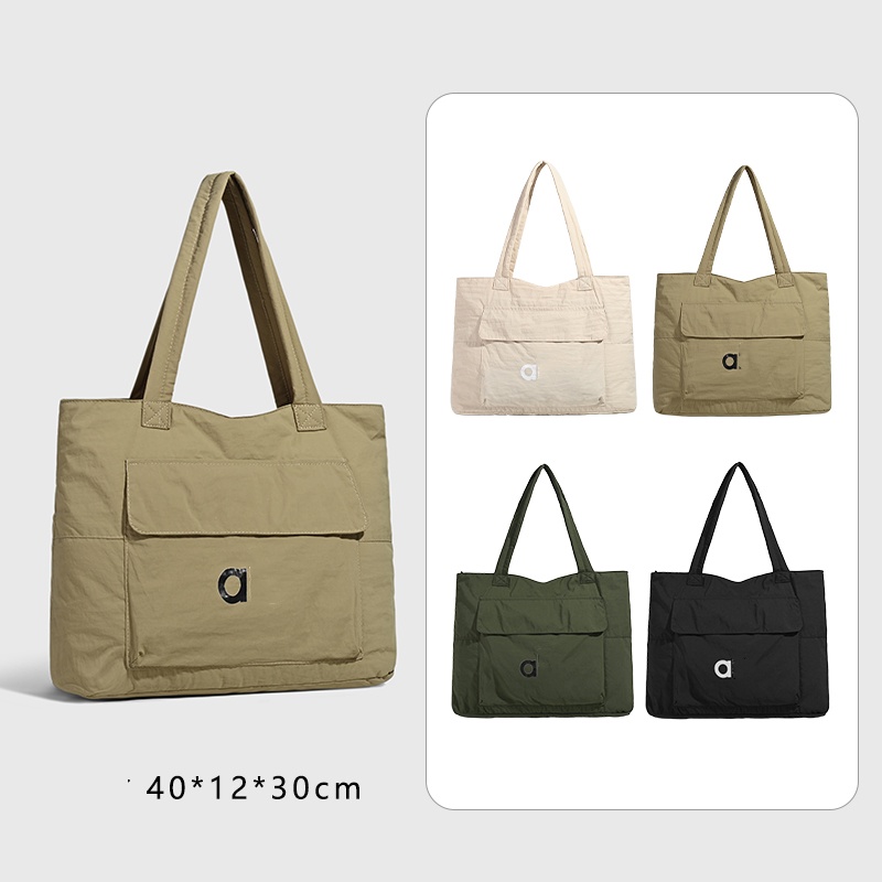 A2975 Mode Simple sac fourre-tout grande capacité Yoga sac à bandoulière couleur unie loisirs collège sac de banlieue femme sac à main sac de Spo
