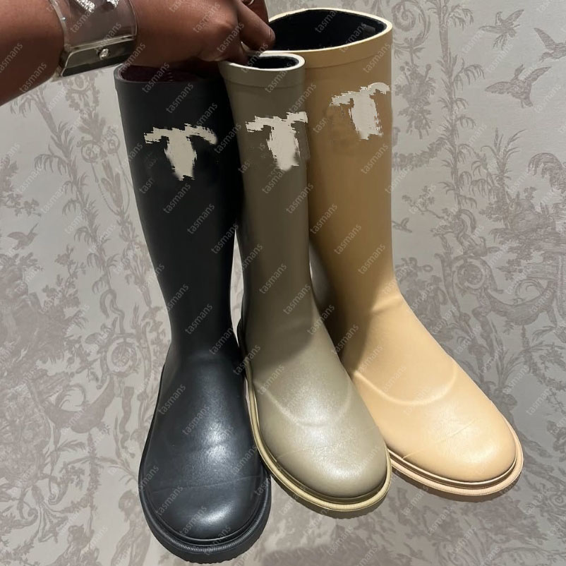 French Brand boots Designer ccc Rain boots Fashionable High-Heel Platform Rain Boots Available in Tall and Short Styles Women Rubber Boots size35-41