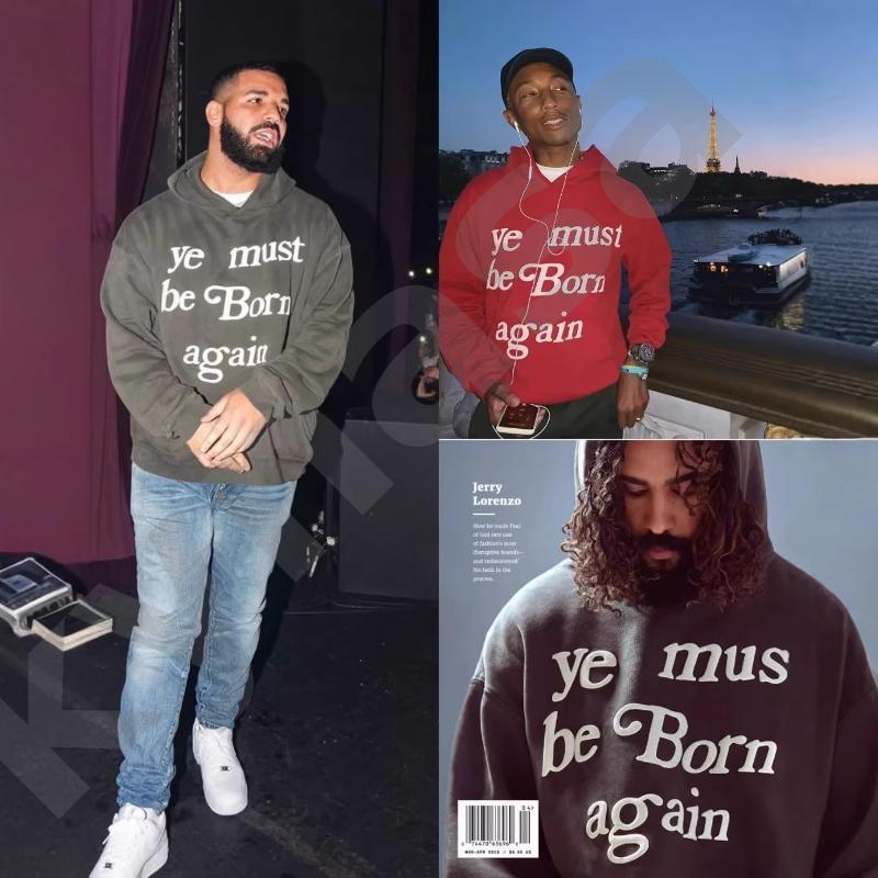 Designer Hommes Vintage Lettre Imprimer Sweat à capuche à manches longues Pull à capuche Baggy Coupe décontractée Mousse Texte Graphique Top Hip