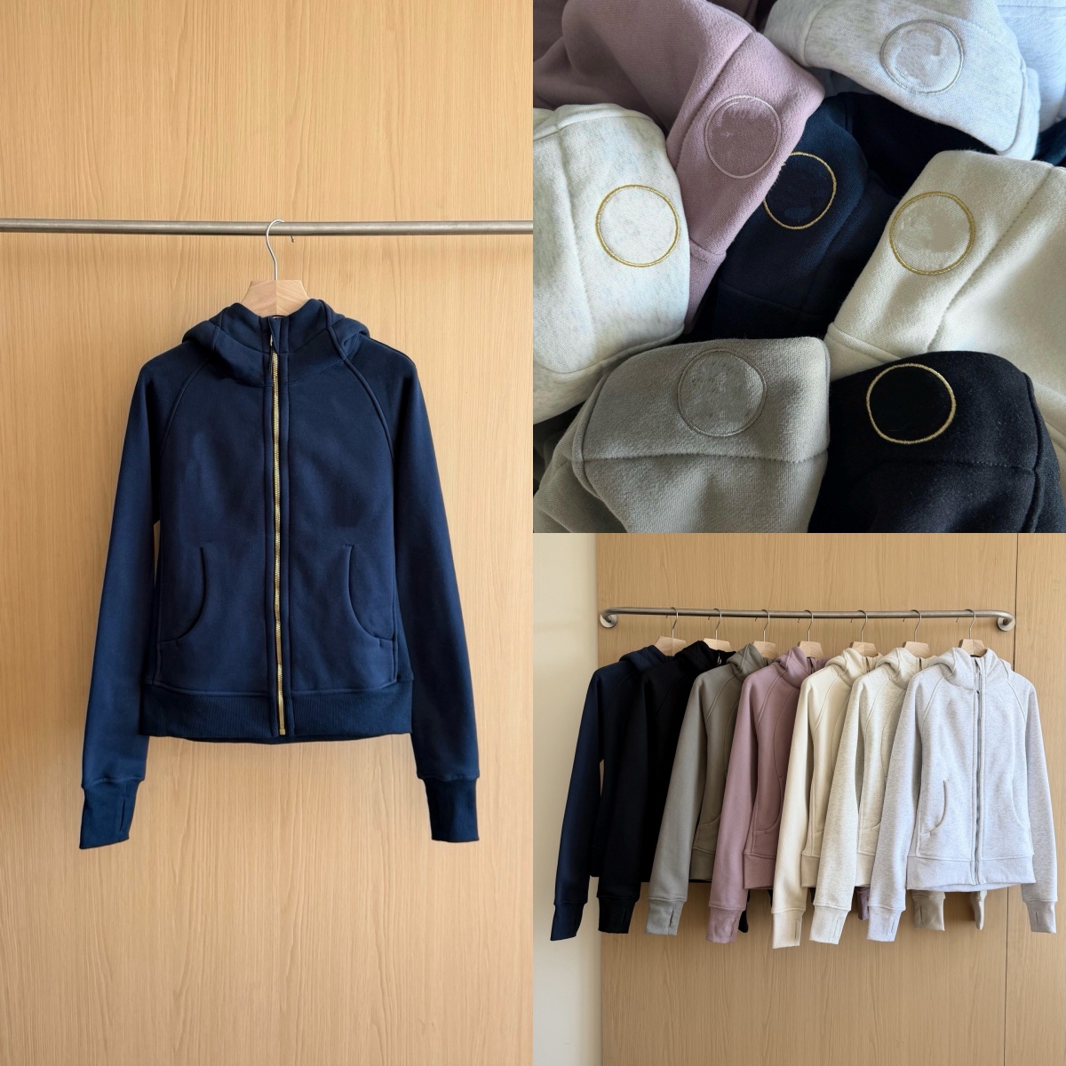 L6655-UU Pull zippé à capuche pour femme Prêt pour le printemps Manteau décontracté d'inspiration sportive Sweat-shirt zippé Haut brodé Gilets zi