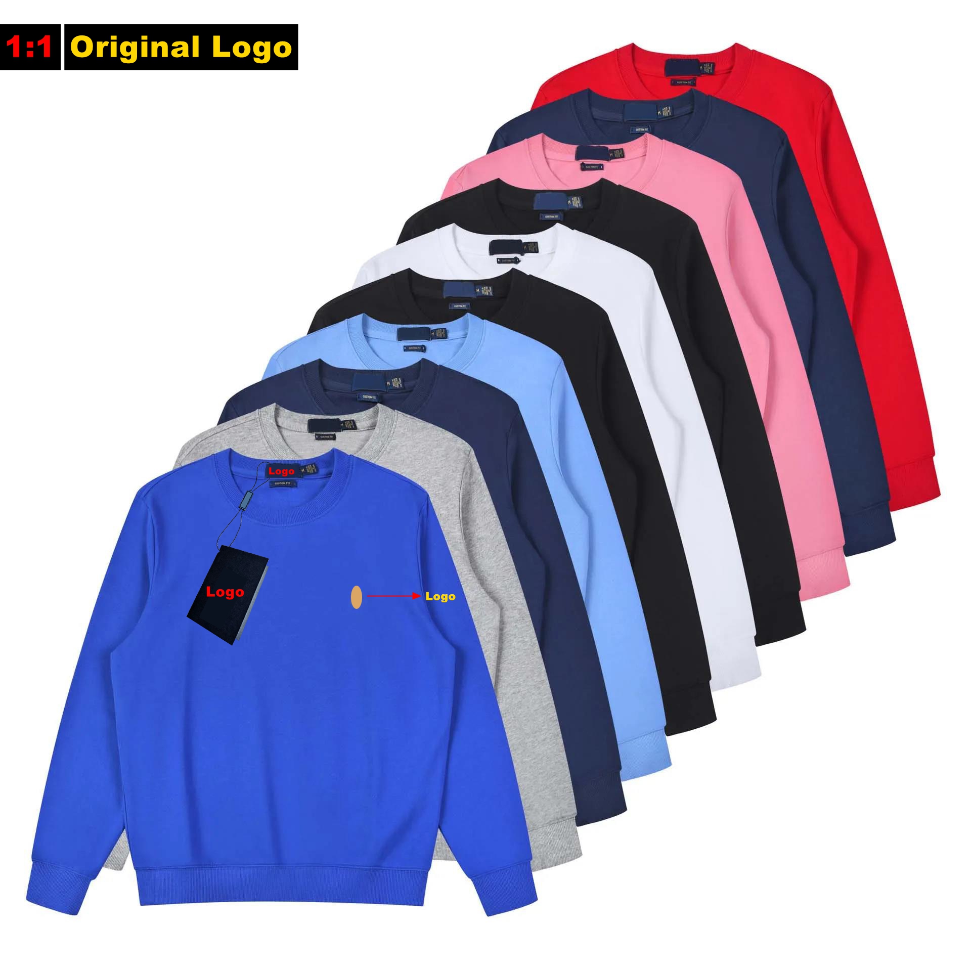 Sweats à capuche pour femmes Sweatshirts Printemps Automne Classique Brodé Imprimé Coton Pulls à manches longues pour hommes et femmes Designer V