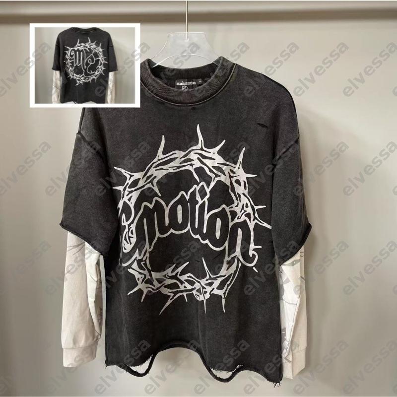 Hoodie Zip Up Fashion Hood Mixed Emotions Jacket Harajuku Y2k Clothes Mens Gothic Punk Print Graphic Hoodies Designer Mixedemotion Sweatshirt