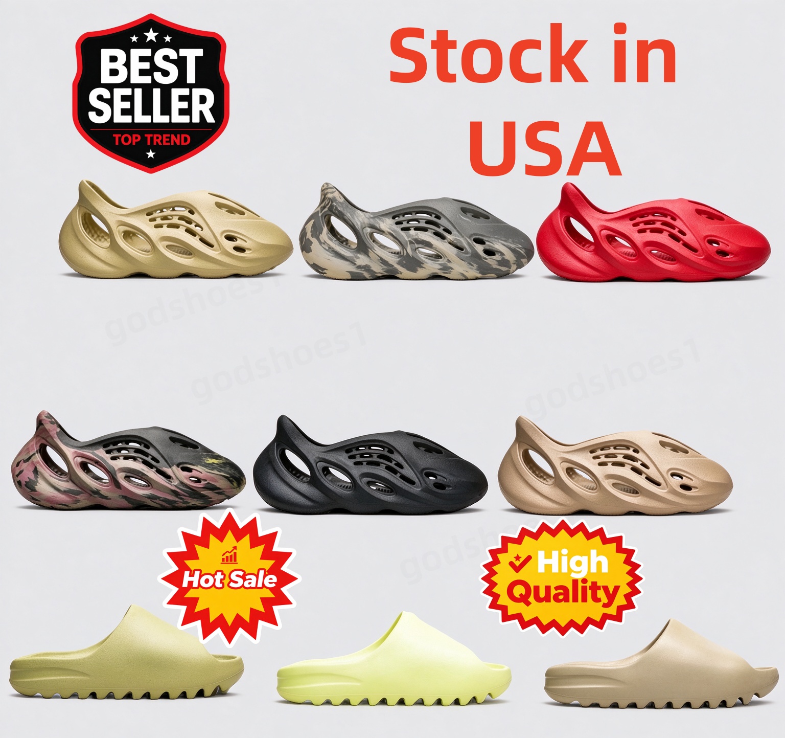 Men Women One Piece Mould Hollow Out EVA Slide Sandals Slip On Thick Sole Non Slip Outdoor Beach Casual Walking Footwear Multi Colors