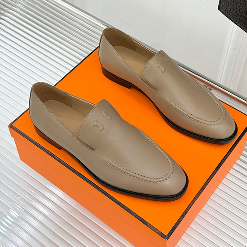 Designer Exquisite Solid Color Newton Loafers Women Genuine Leather Slip On Flat Dress Shoes Upper Letter Design Office Daily Outfit Size 35-42