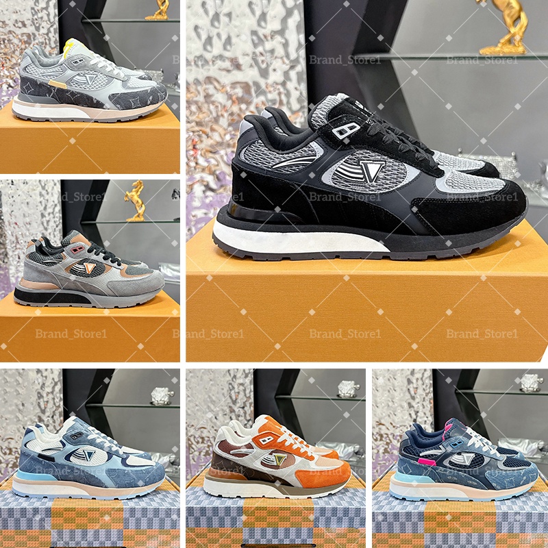 Designer Shoes Run away Men Casual Shoes Vintage sneakers Top quality Leather leather suede Trainer Fashion Outdoor sports Sneakers With box Size 38
