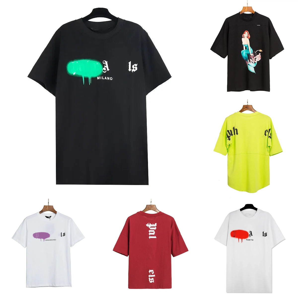 Graffiti Letter Print T Shirt Men's Unisex Graphic Short Sleeve Loose Fit Streetwear Summer Casual High Quality Designer Tees