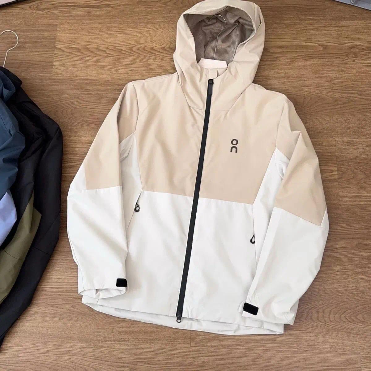 Men's Spring New Color Block Hooded Windbreaker Outdoor Waterproof Lightweight Jacket Coat A7