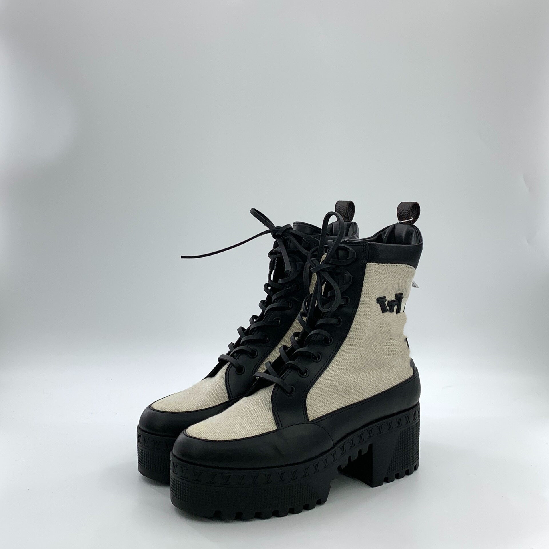 Motorcycle Boot Luxury Designer Lady Blue Denim Leather Suede Lace Up Platform Heel Fashion Outdoor Footwear Quality Comfort Modern Stylish Trendy P