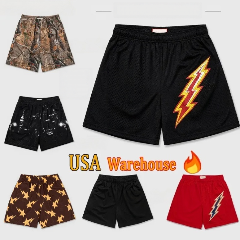 Hommes shorts designer été lâche maille basket-ball pantalon gym sport respirant shorts hommes décontracté en plein air hip-hop séchage rapide pa