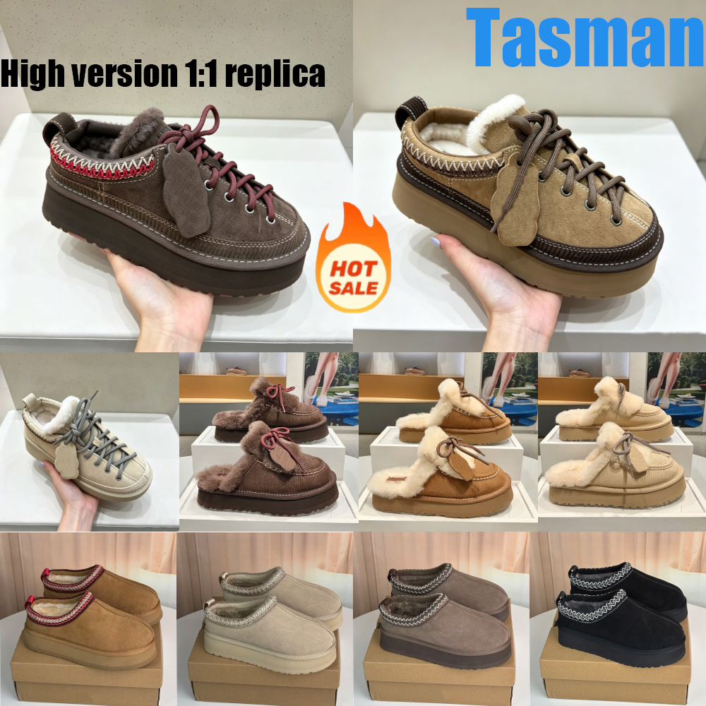 Designer Goldenstar Evelin Clogs Tasman Women Slippers Tazz Shoes Classic Ultra Mini Thick Bottom Boots Wool Comfortable Winter Edition