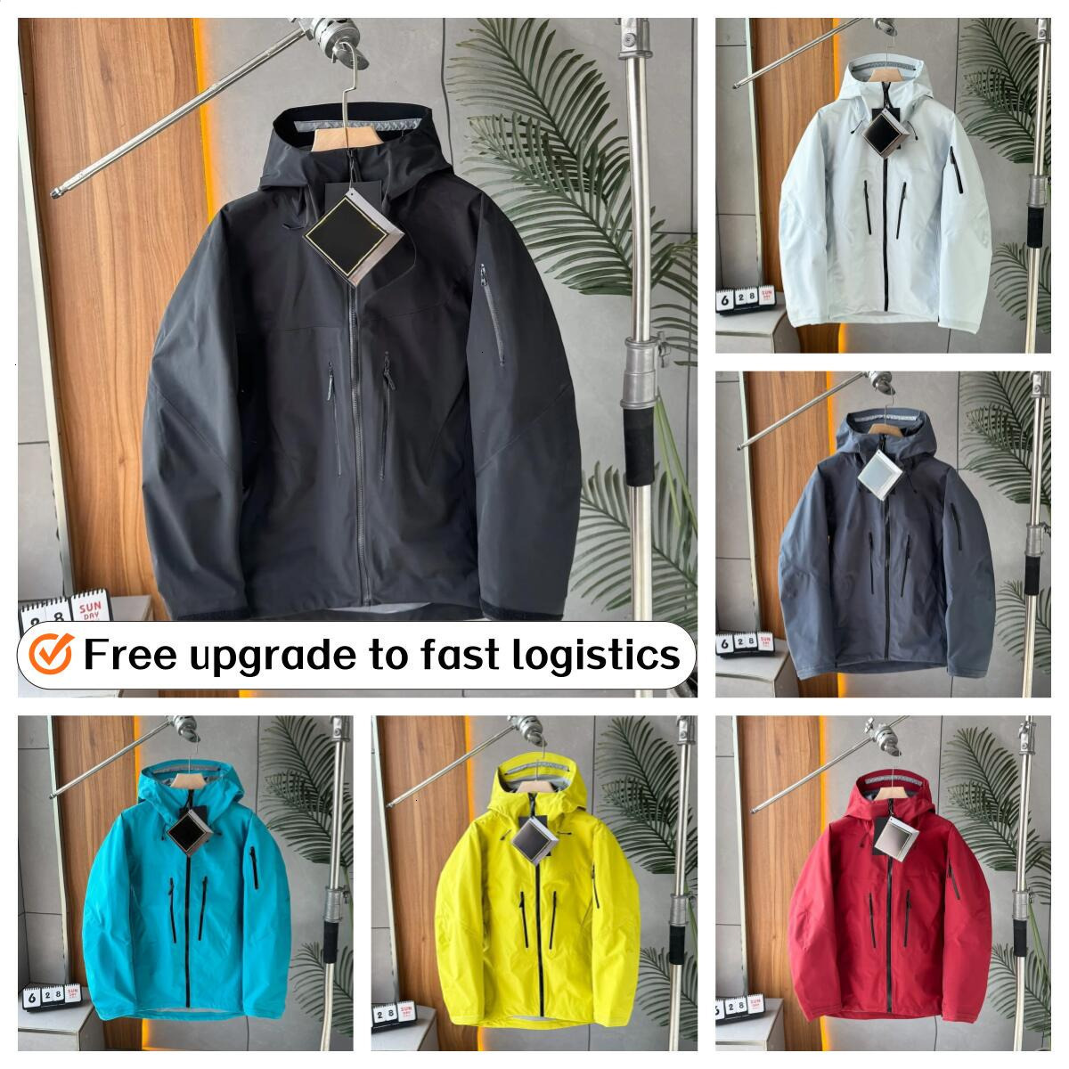 Arclies Teryxly Jacket Man 10A Designer Three Layer Outdoor Zipper Waterproof Warm For Sport Women Sv/Lt GORE TEXPROS Male Casual Lightweight Hiking