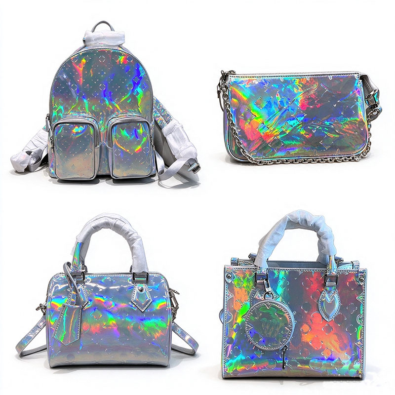 Trendy Shiny Shoulder Bag Women Holographic Handbag Camouflage Crossbody Bags Luxury Designer Backpack Top Handle Bag Tote Shell Bag Fashion Party B