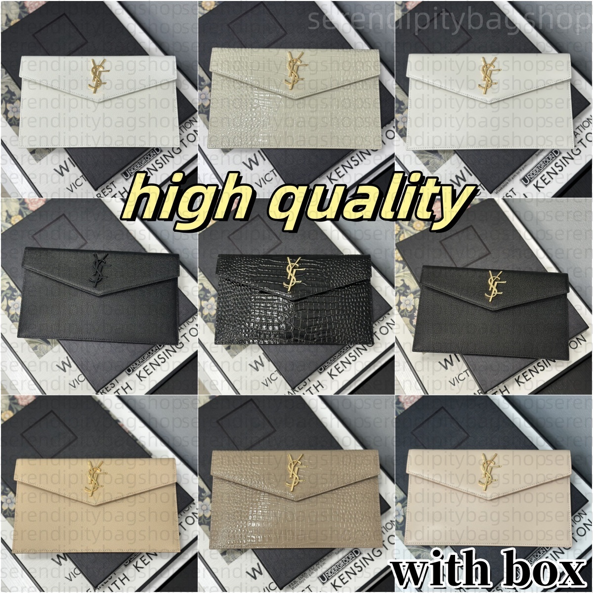Designer Bags Women Luxury Purse Envelope Flap Handbag black Purses Envelope Clutch Solid Crocodile Embossed Leather Clutch Bag Classic Style