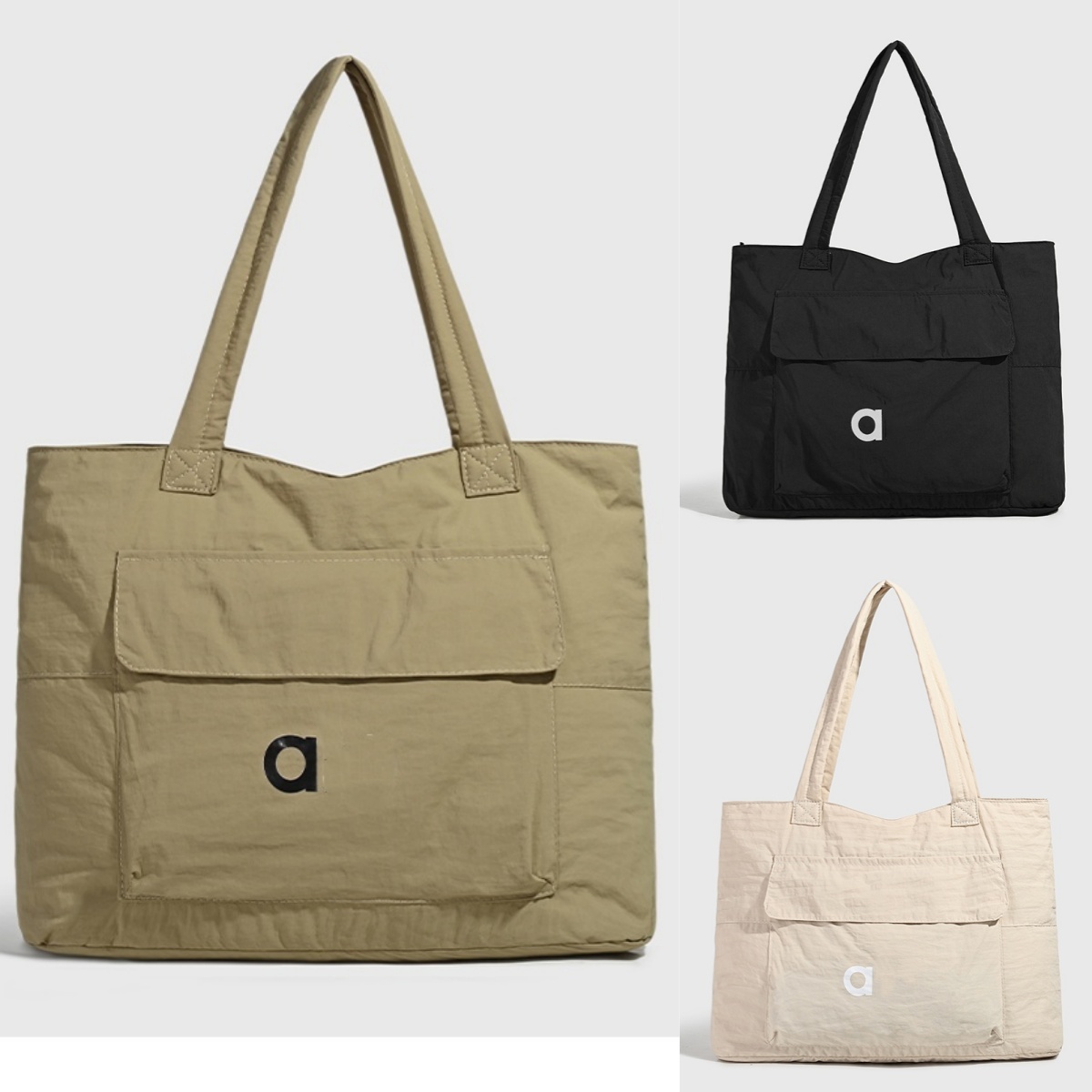 A2975 Mode Simple Yoga sac à bandoulière sac fourre-tout grande capacité Version coréenne de Joker couleur unie loisirs collège sac de banlieue f