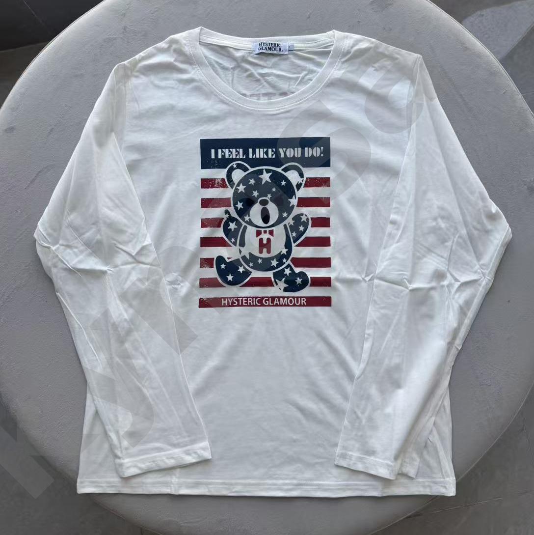 T-shirt de styliste pour hommes et femmes, Vintage, manches longues, hystérique, Glamour, Style japonais, Y2K, unisexe, col rond, Streetwear