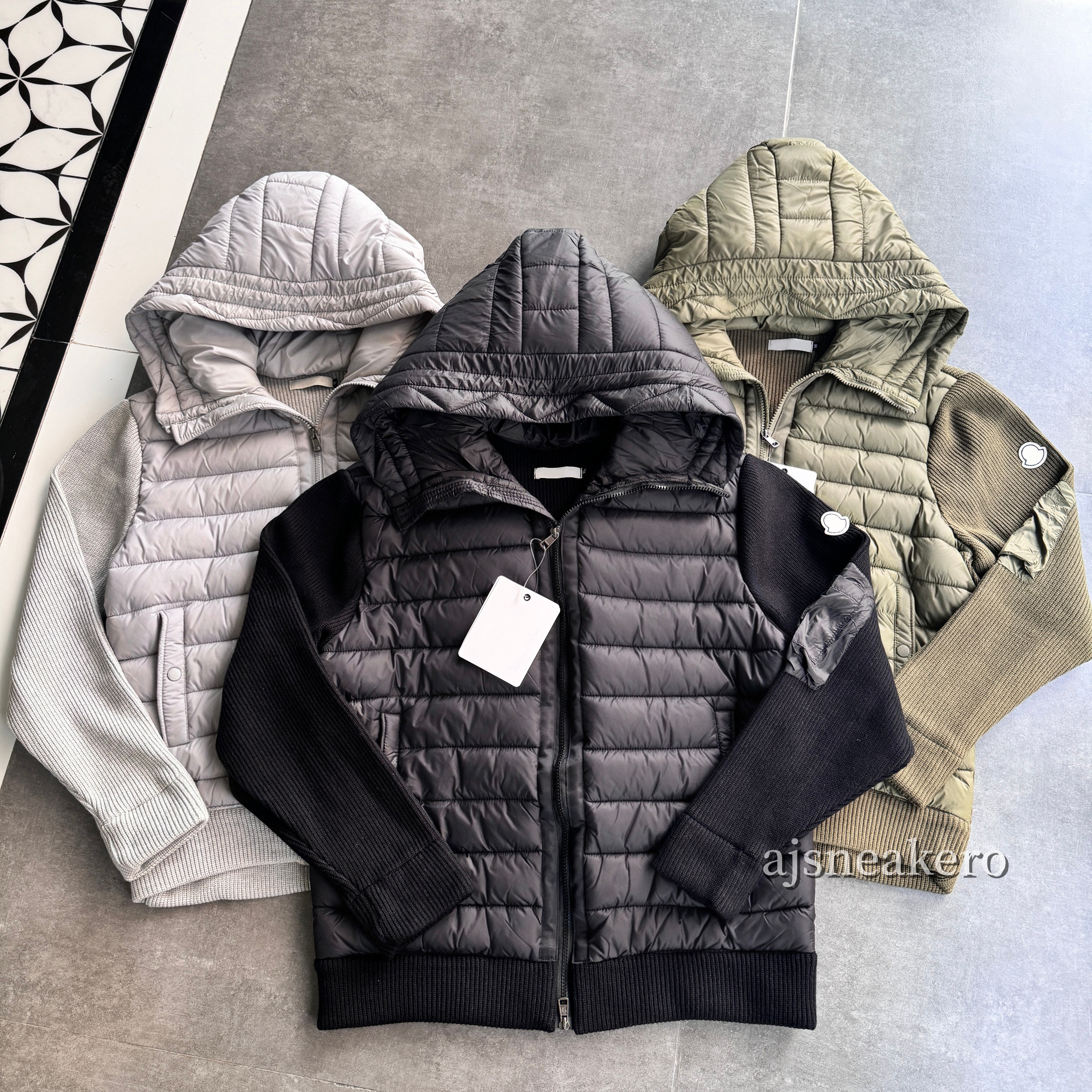 Designer puffer cardigan jacket mens Hooded Winter Outerwear with Zipper Pockets Coat High quality Down Parkas