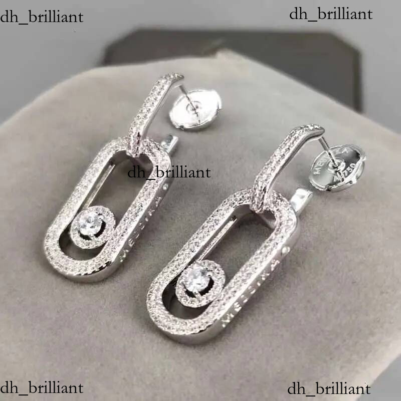 Luxury Designer Earrings Fashionable 18k gold boucle d oreille luxe Silver Oval Sliding Versatile Minimalist Daily Commute Earring accessories women