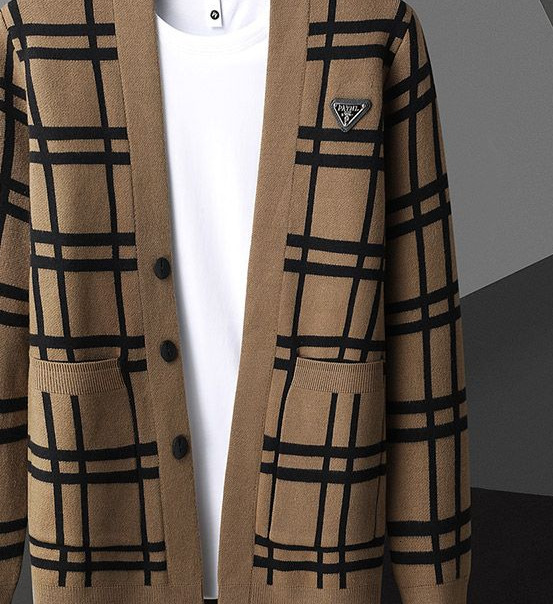 New DesignNew Men S Long Sleeved Knitted Cardigan Autumn And Winter Trendy Slim Fit Casual Jacket Spring Outerwear High Street Style Sweater For Men