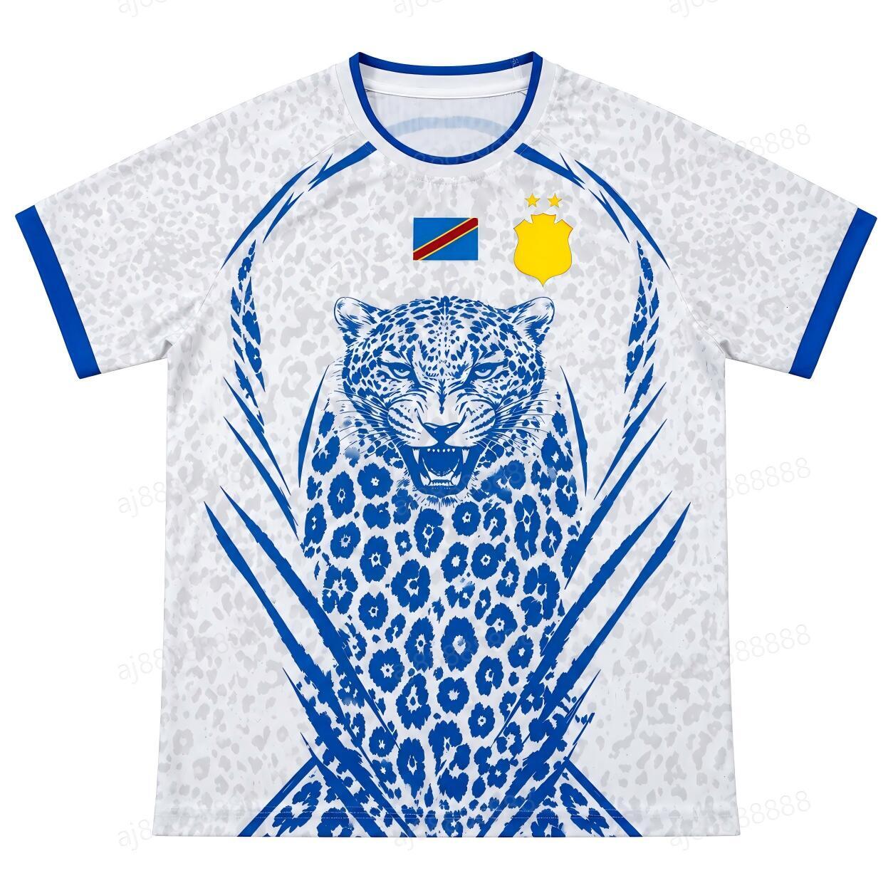 2026 DR Congo Jersey 26 27 Maillot de football blanc Maillot de football de l'équipe nationale Hommes Femmes Enfants Manches courtes Séchage rapi