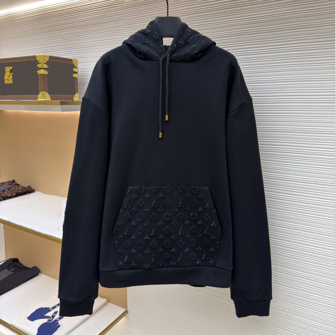 High quality designer men's hoodie with embossed letters, men's hooded sweatshirt, new autumn and winter warm top, loose casual pullover f