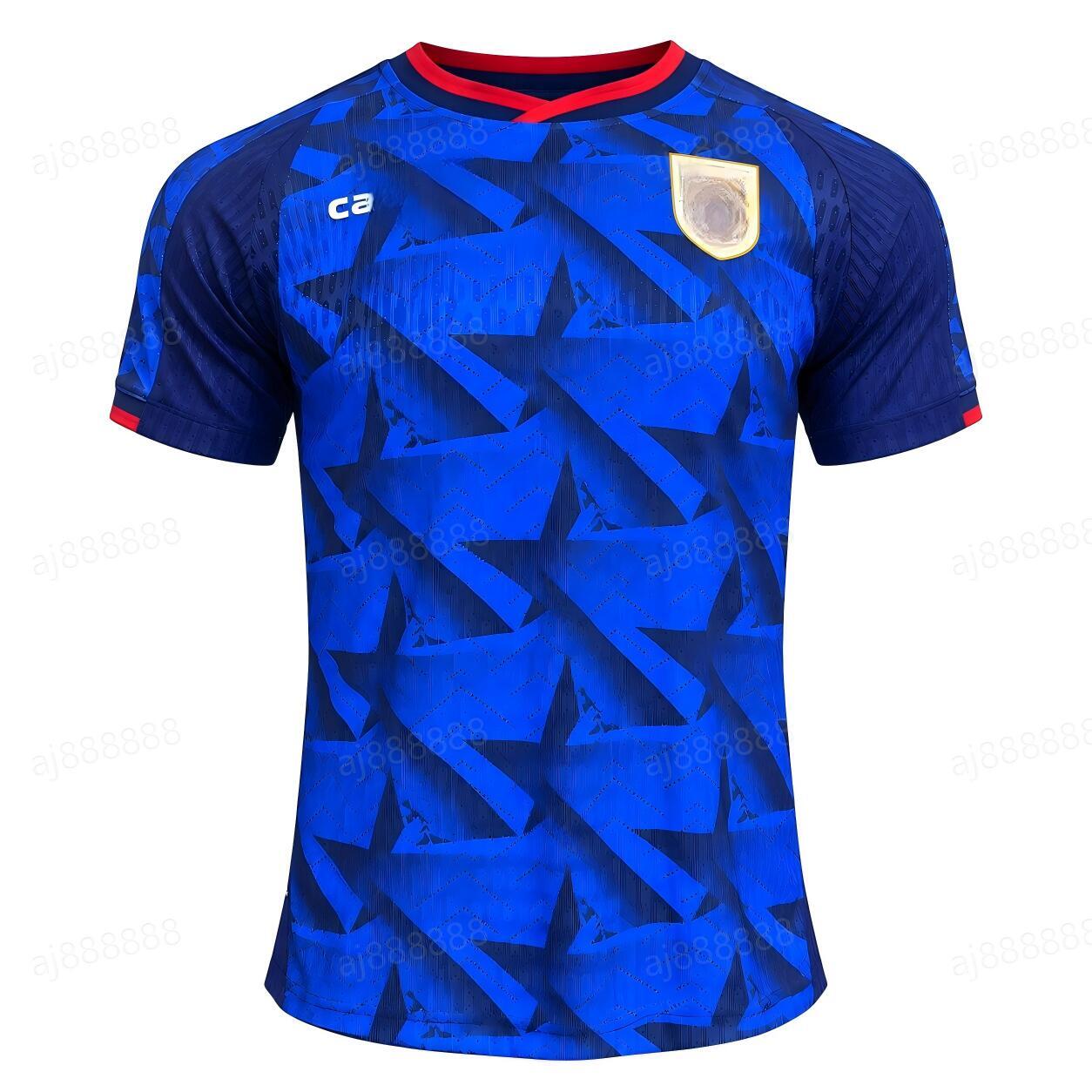 2026 Cap-Vert Soccer Jersey 26 27 Accueil Bleu Football Chemise Hommes Femmes Enfants À Manches Courtes Séchage Rapide Équipe Nationale Football