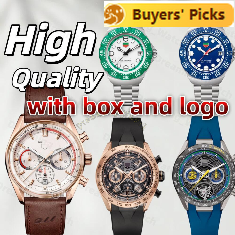 10A Tagly Heuererlyness Watch men Designer Luxury Watch F1 Carrrera High Quality Superclone Aquaracers Watch Chronograph Watch Quartz/automatic watc