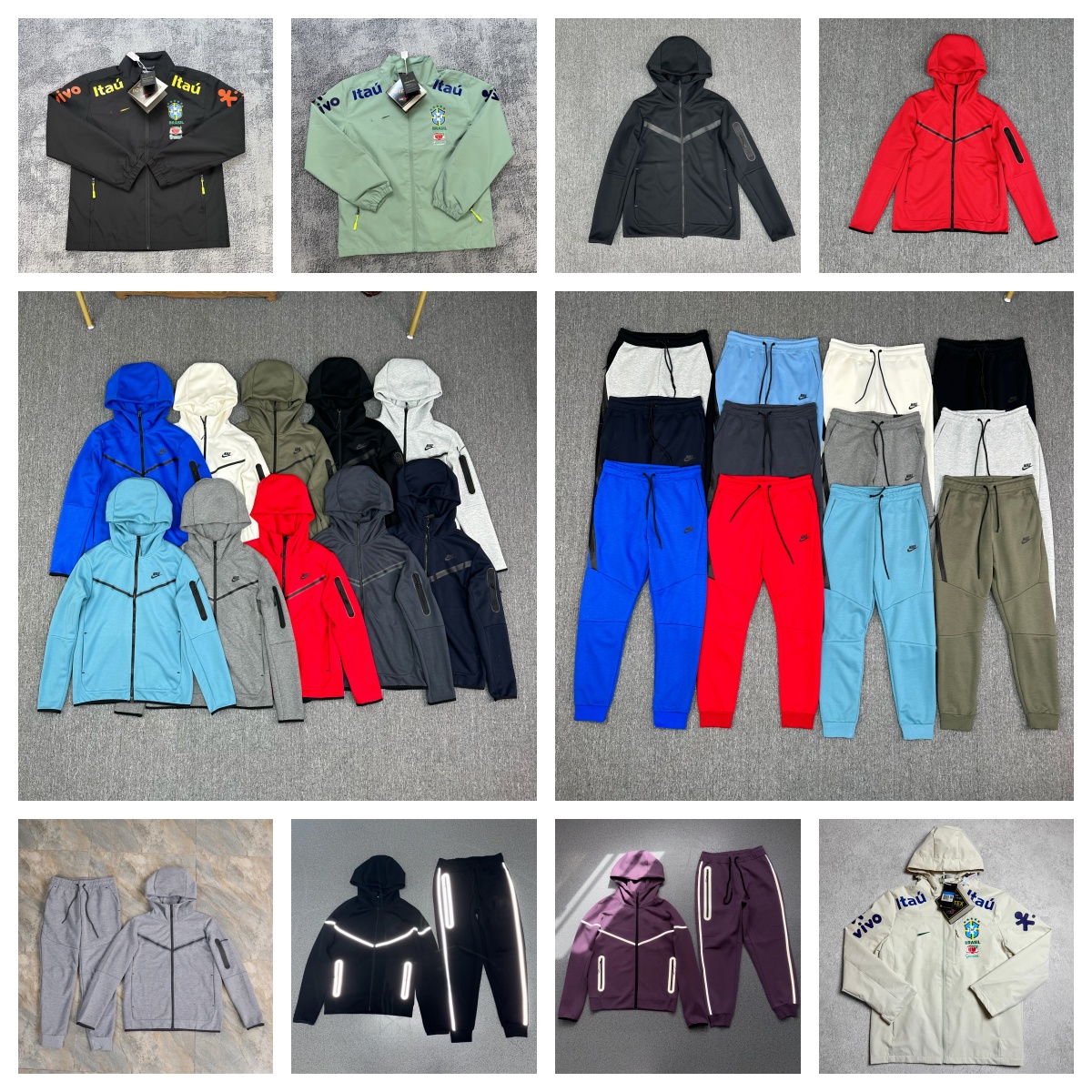 Designer Mens Pantalons Sweat à capuche Tech Fleece Survêtement Veste Bresil Zip Up Vestes Femmes Pantalons de survêtement Zipper Pantalons en co