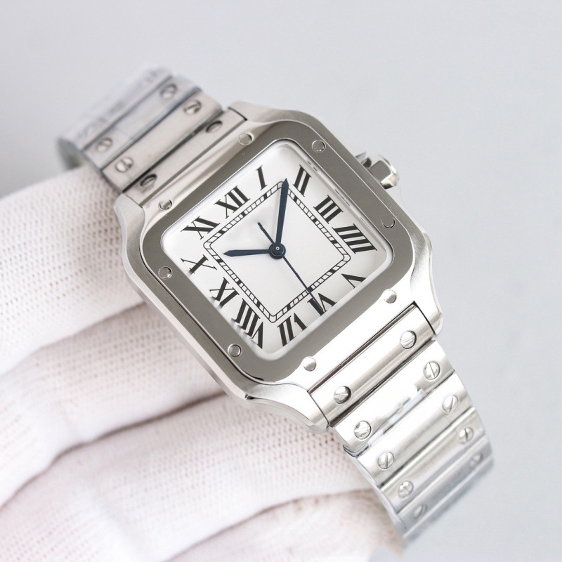 Luxury Automatic Square Stainless Steel Strap Mens Womens Watches 40MM Fully automatic mechanical watch couple fashion Watches