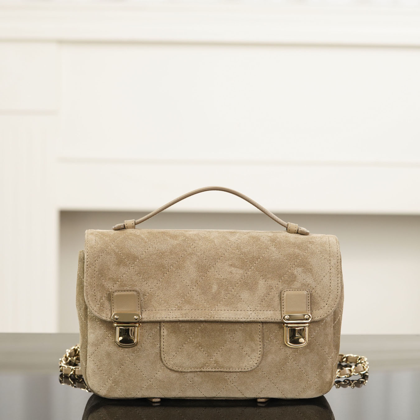 Zaino di design Borsa a tracolla in pelle trapuntata scamosciata serie 26B per viaggi di appuntamenti e viaggi