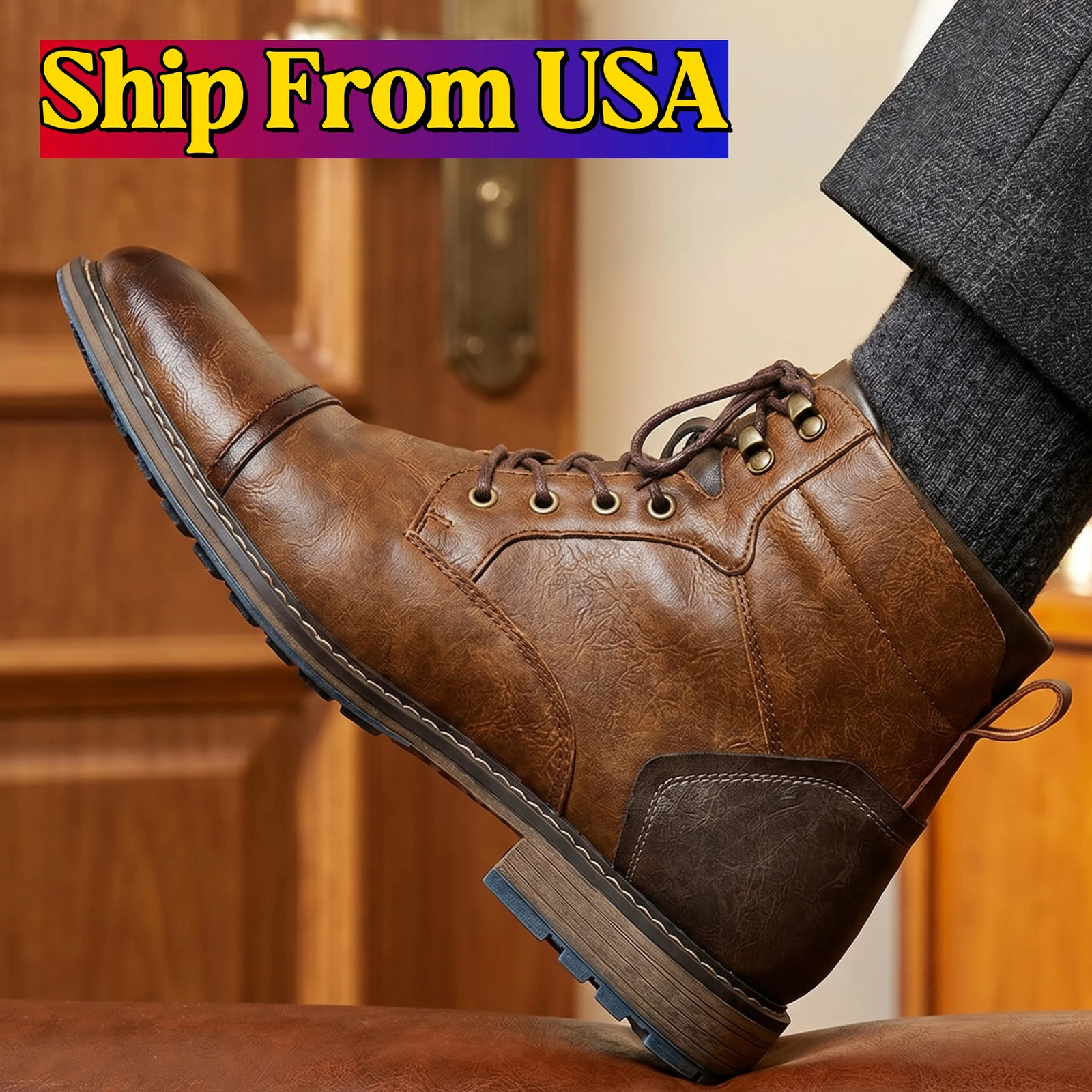 Size 813 Retro Men Boots 2026 Fashion Comfortable Spring Leather 260917