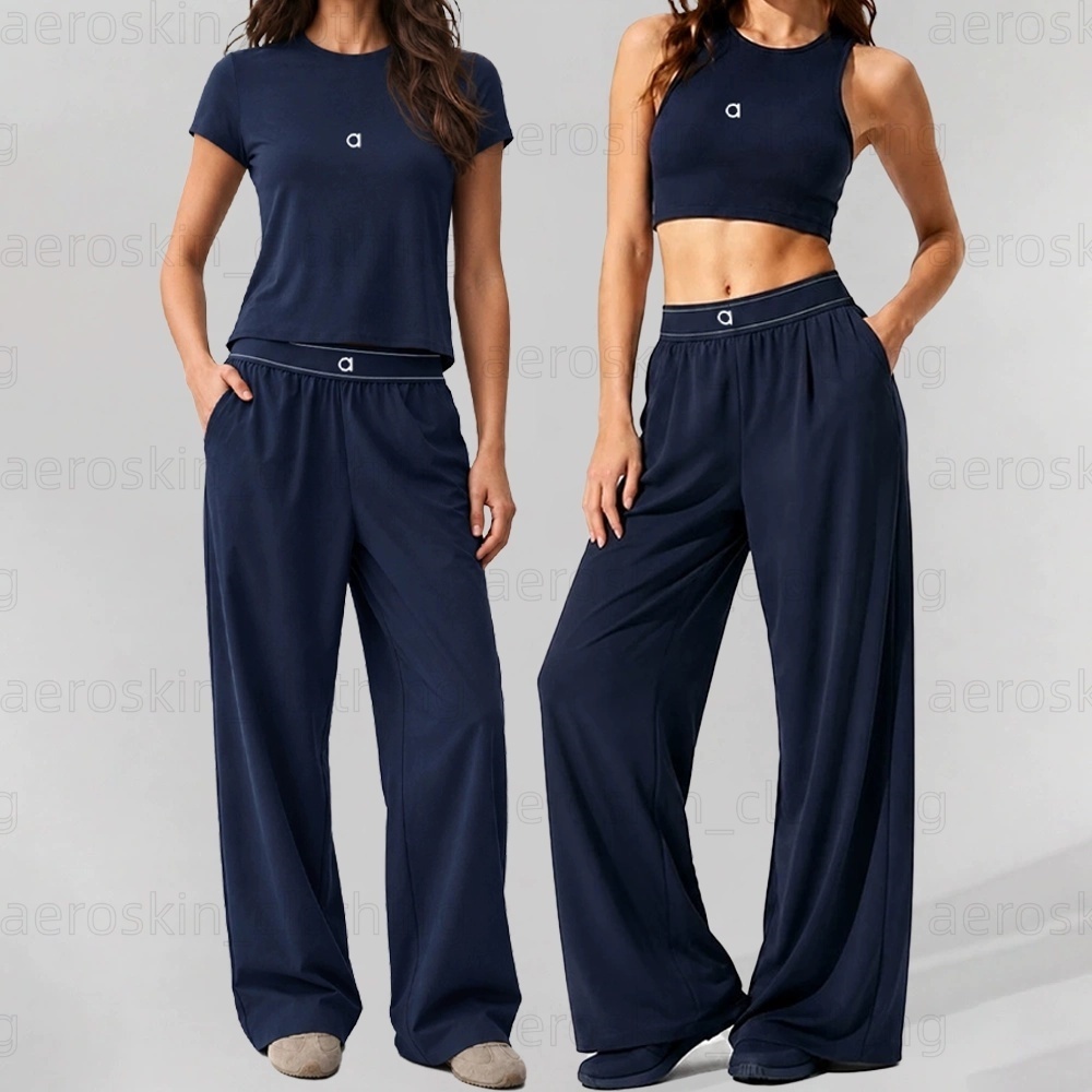 Aloismitys Womens Yoga Suit T-shirts Sweatpants set Sports Jackets Sports Tank Top Gym Activewear For Yoga Running and Fitness Outdoor Sports Set