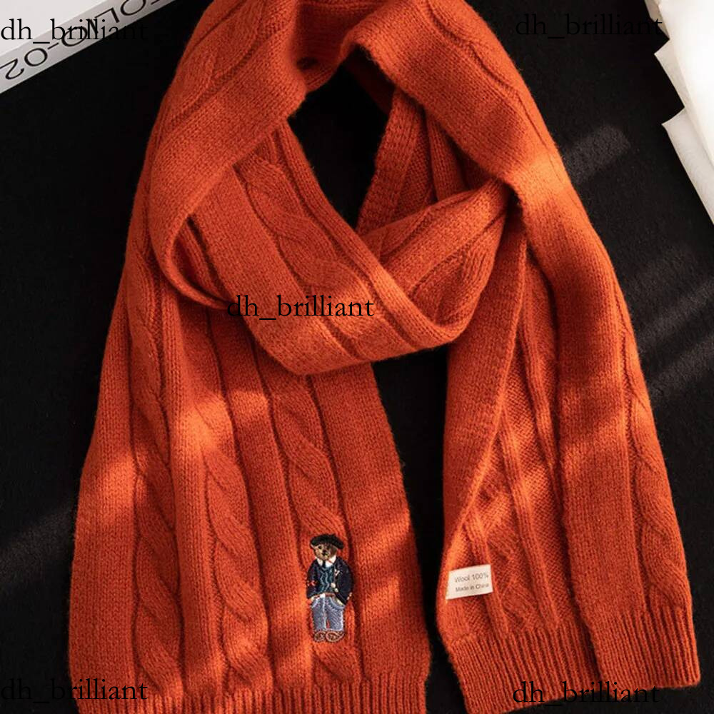 Foulards Laine 100 ours broderie designer écharpe Twists pâte britannique vintage mode écharpe pour hommes et femmes hiver chaud chaud