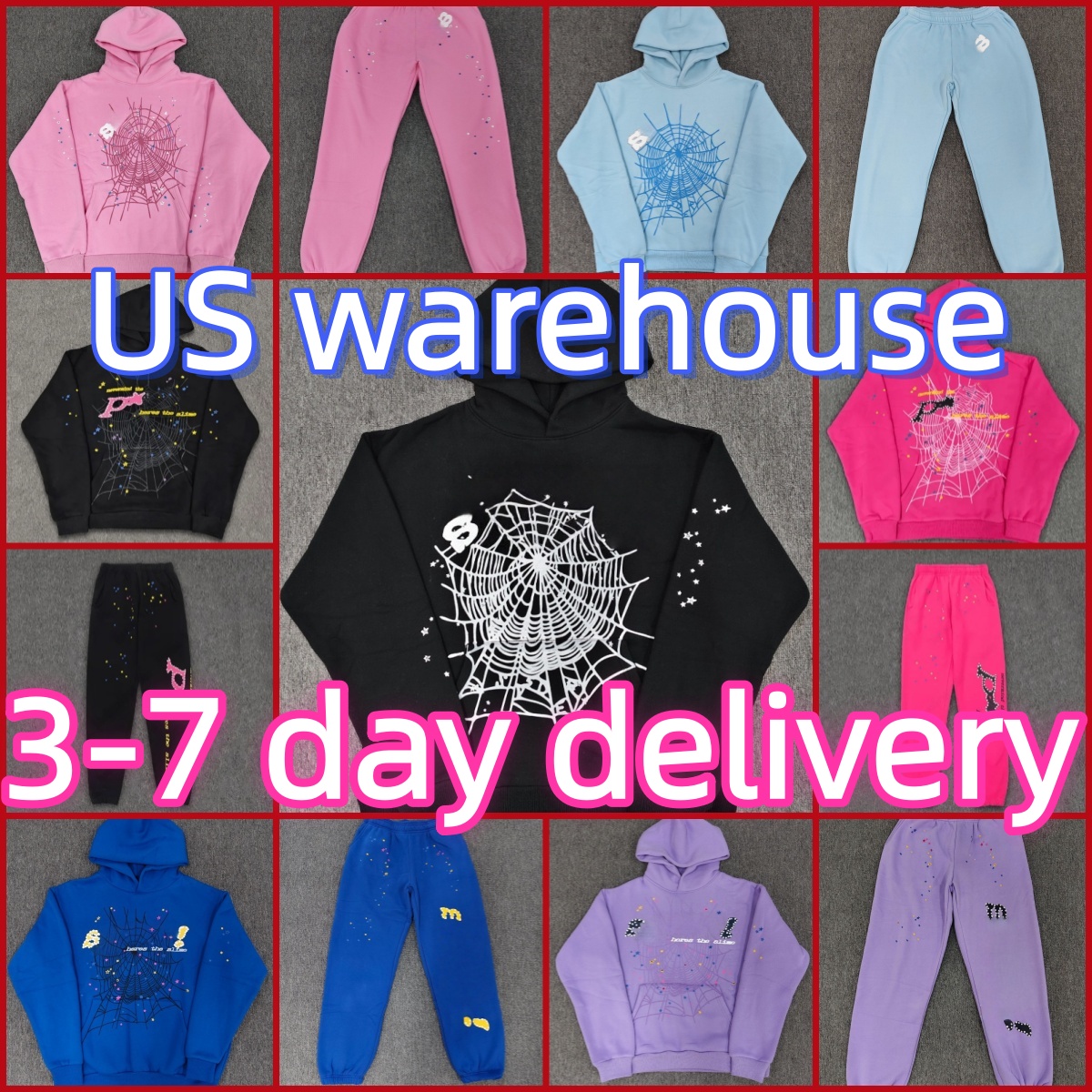 Sweats à capuche de haute qualité Pantalons pour hommes Sweat à capuche graphique et pantalon Stree Puff Print et pantalons de survêtement Ensemb