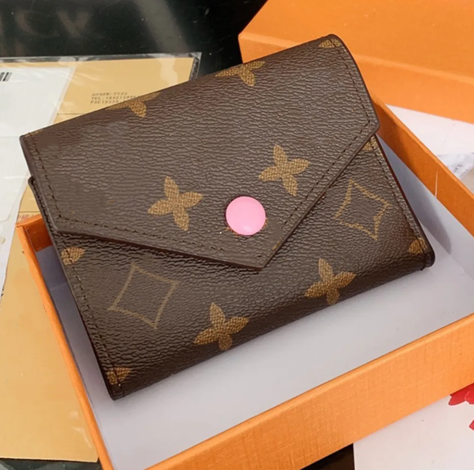Fashion designer Card Holders Top quality luxury wallet women purses luxury real leather multicolor short wallet Card holder classic zipper pocket d