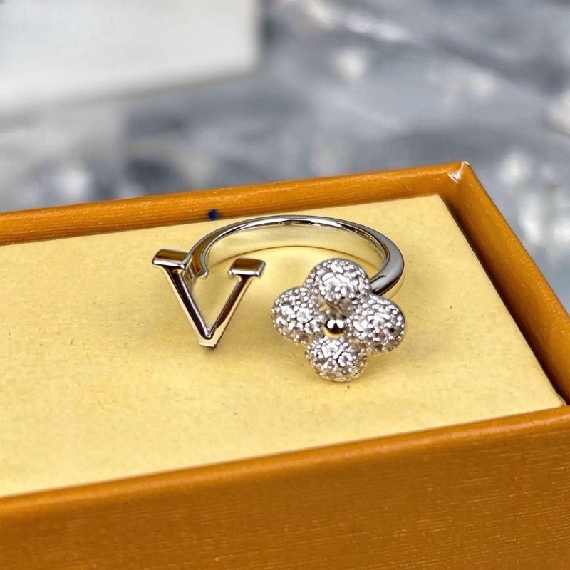 Luxury Open Adjustable Ring for Women Silver Gold Plated Pave CZ Diamond Ring Classic Designer Wedding Band Ring Statement Fashion Jewelry Gift