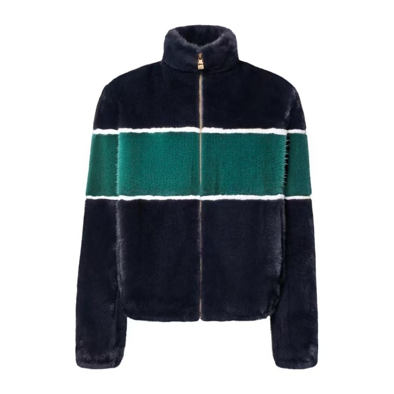Jacket Fashion Hooded Sports Windbreaker Zipper Coats Man Outerwear Jackets Men's Clothing Monogram Pattern Faux Mink Sport Coat 2822