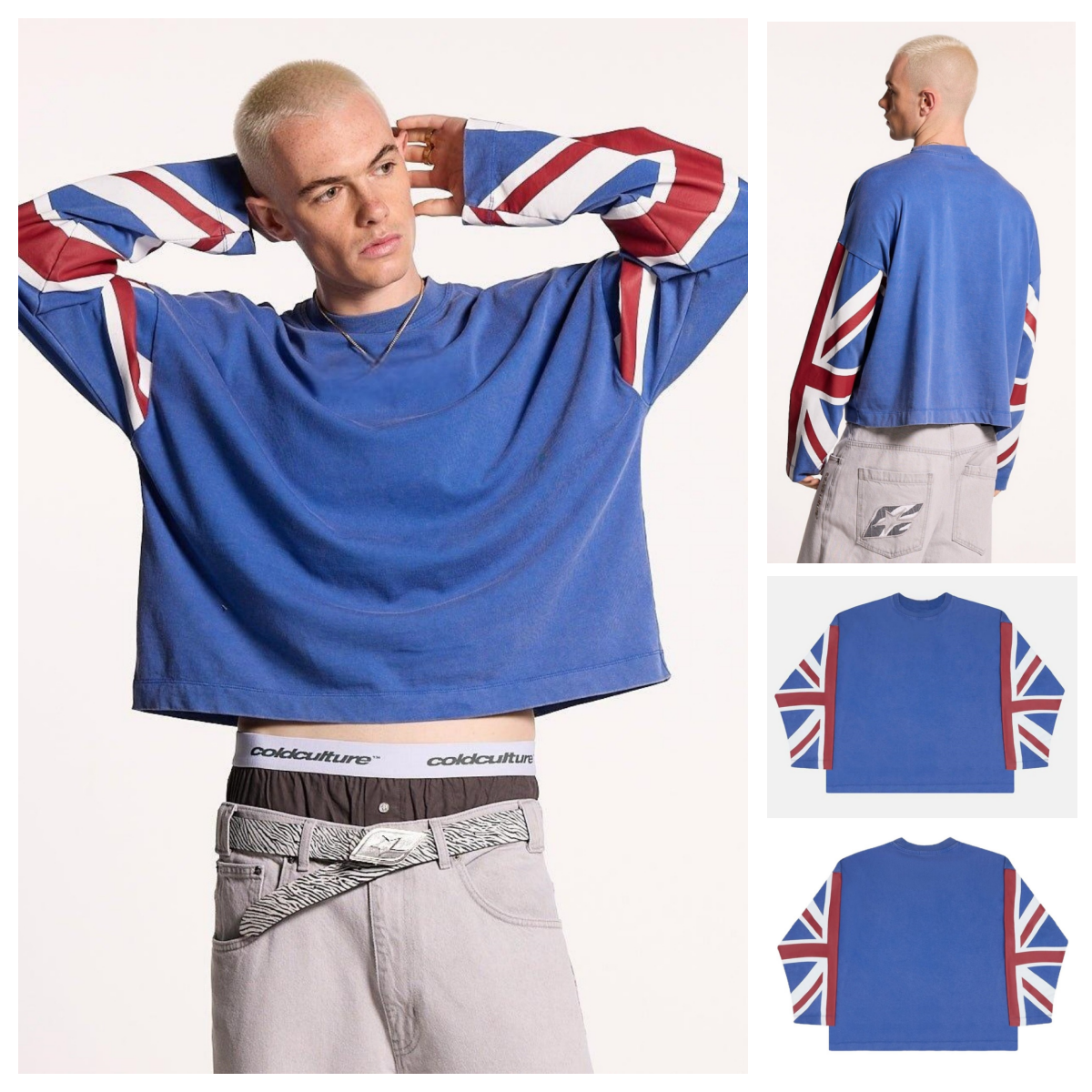 Sweats à capuche pour hommes Drapeau national Imprimer High Street Sweatshirts Automne et hiver Style Mode Bleu T-shirt à manches longues Hip-hop