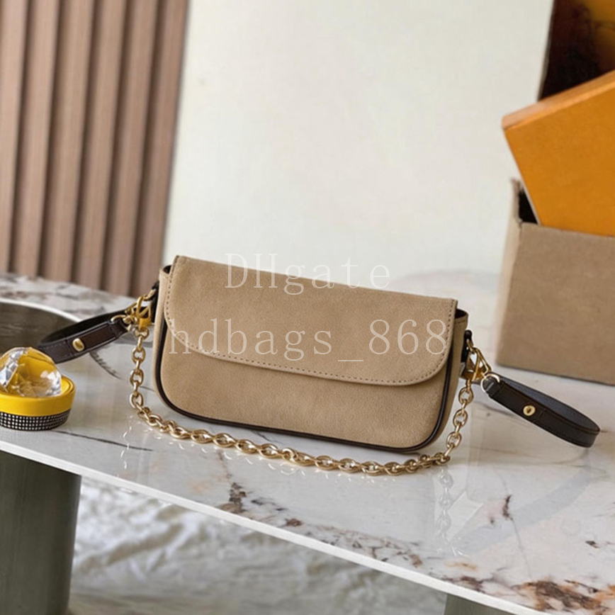Master quality Designer Shoulder Bags Wallet On Chain Ivy Hobo Bags Luxury Suede Calfskin Handbags Chain bag 23.5cm With Box LW01E
