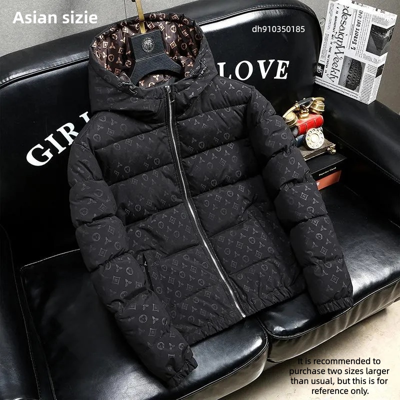 Men's Down Luxurious Design Down Zipper Jacket Business High-quality Heavyweight Cotton Warmth Thickened Jacket Cross-border Cotton-padded Coat