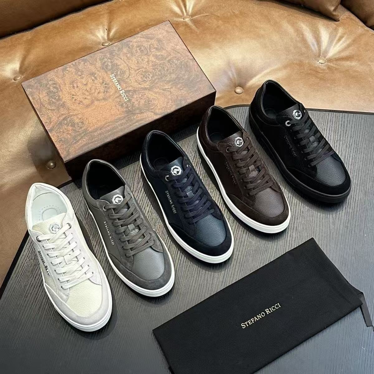 1 1 Designer loafers low tennis Brand Outdoor sneakers Eaglehead trainer StefanoRicci Men casual shoe New Suede high end ricci run basketball luxury