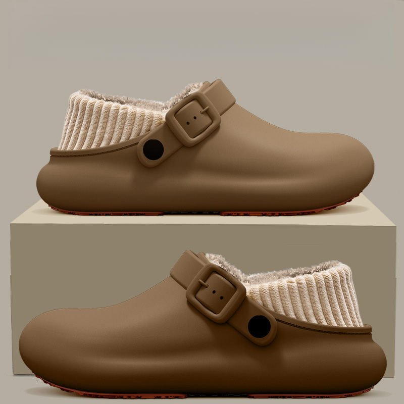 Designer Luxurious Men's Cotton Slippers Outdoor Warm Women's Cotton Shoes Warm And Casual Fashionable Snow-proof Outdoor Boots