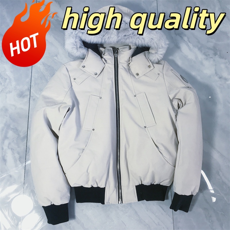 10A designer mens winter jacket doudoune jacket wyndham parka homme warm outerwear wolf fur hooded fourrure manteau jacket coat hiver black badge ja