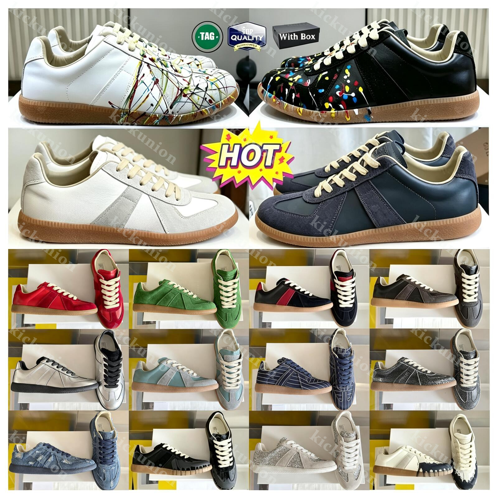 Top Quality Designer GATs Suede Shoes Low German Army Casual Trainers Paint GAT Sneakers White Grey Gum Painter Black Nude Men Women With Box Eur 35