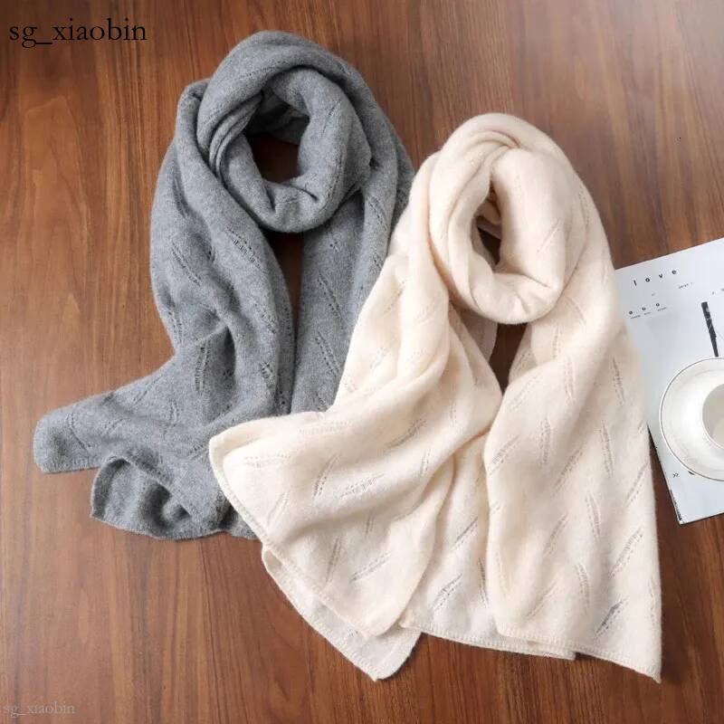 100Wool Long Scarf For Women Winter Autumn Knitted Minimalist Larger Wrap Warm Soft Cashmere Pashmina Shawl Neck Warmer60x190cm 250828 Hot