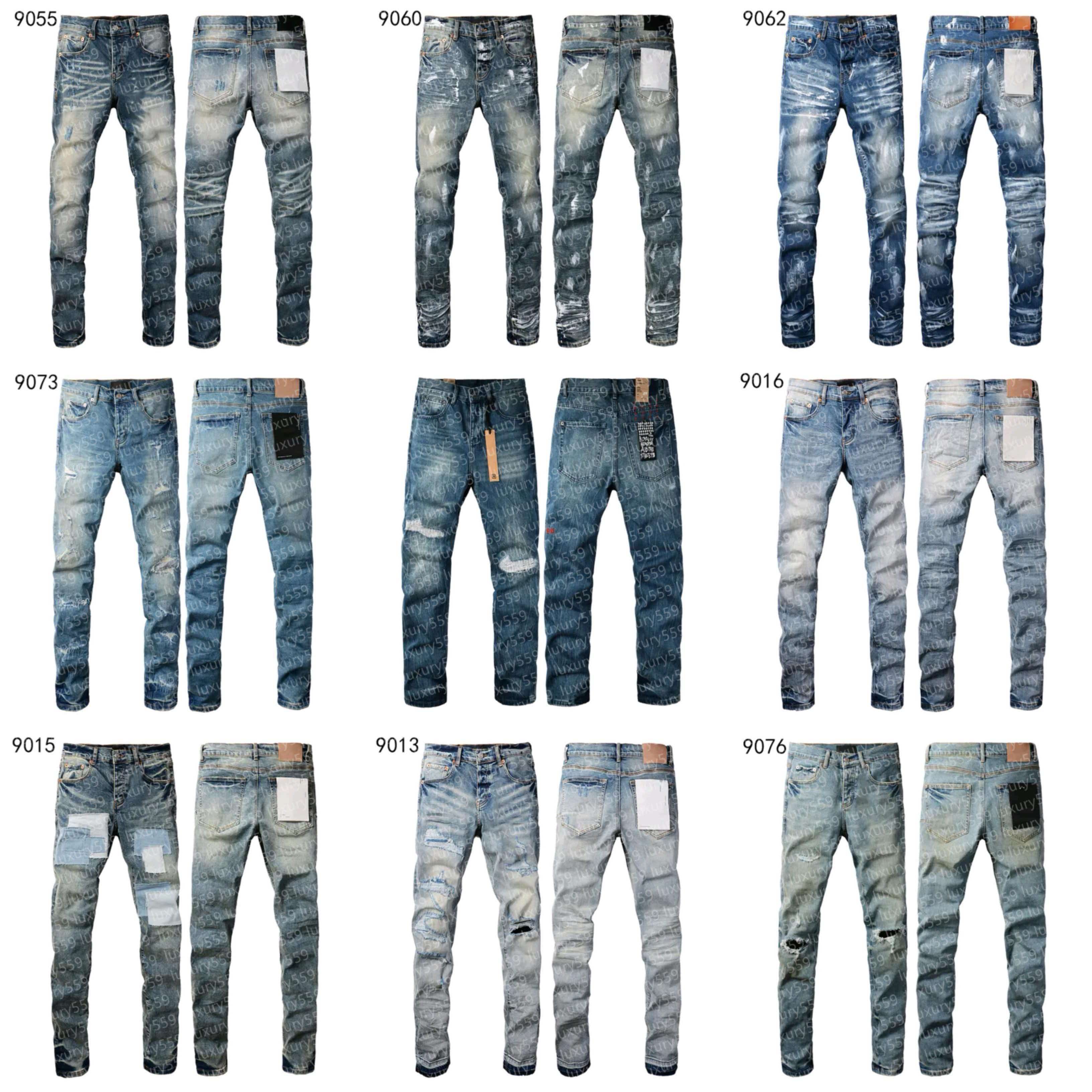 Jeans hole men designer jeans denim repped jeans high quality hip hop autumn long pants mens denim distressed jeans designer mens Straight Light pan