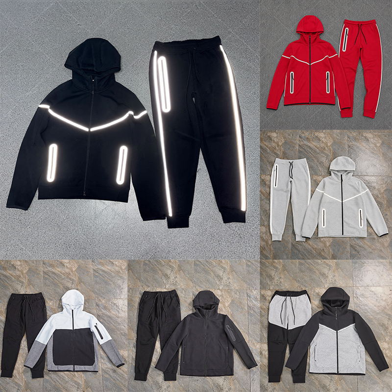 designer men tracksuit Reflective luminous tracksuit Thermal fleece jogging womens Quick Drying pants Long sleeves Jacket Breathable