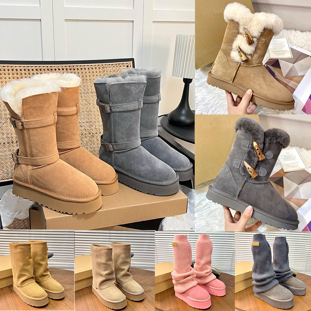 2026 Designer boots Women Tazz Tasman boots Autumn and winter lamb wool long boots snow boots women's sock shoes Dual-purpose shoes platform bo