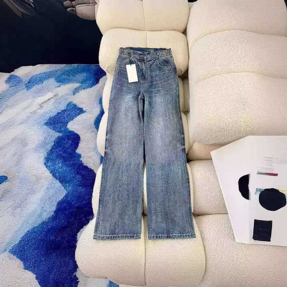 Spring End New Pants Waist Slimming Wide Straight Leg Jeans For Women B5 S261013ILGP