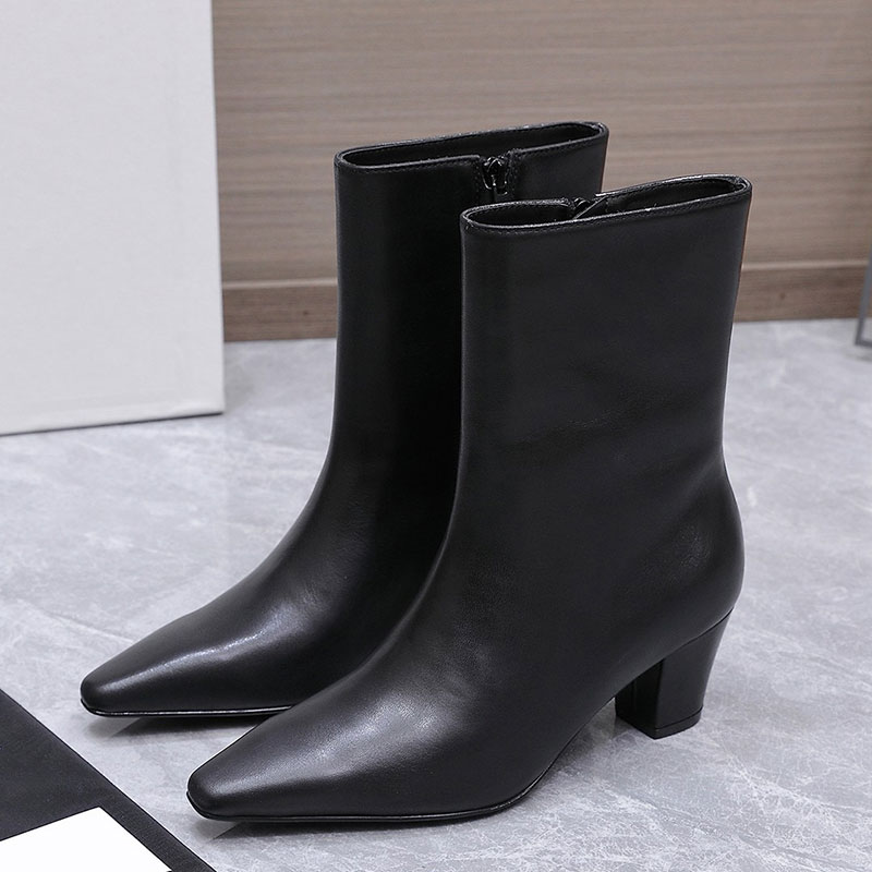 Ladies TOUR BOOT Womens SHEEPSKIN LINING Half Boots 3695452 Designer POINTED TOE SHAPE Embroidered Shoe Upper Fashion Boot LEATHER OUTSOLE Sizes 35